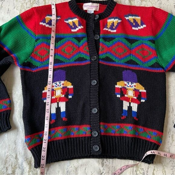 Croft & Barrow classic vintage Nutcracker Christmas ugly sweater cardigan - Picture 7 of 14